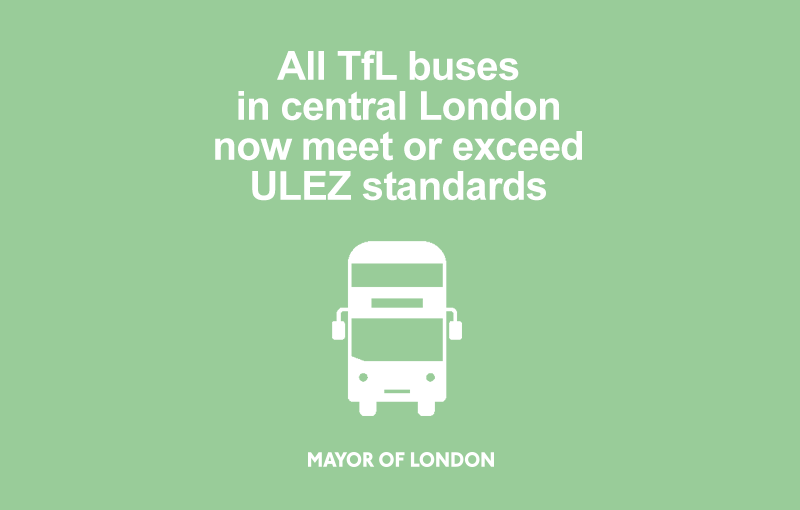 MayorofLondon's tweet photo. All new London buses are hybrid or electric. We’re determined to clean up London’s toxic air. #LetLondonBreathe https://t.co/HPK51vCqwg