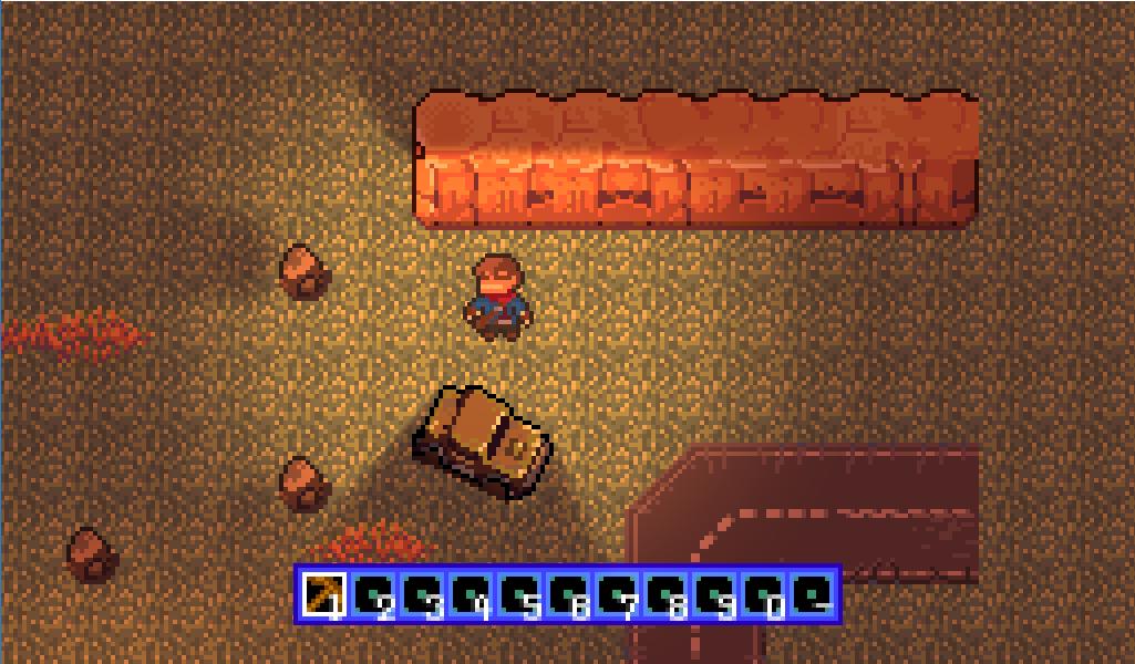 Lots of backend work done and mocked up the item quick bar seen in this screenshot.  Not a huge amount of work done on the game itself as I'm still working heavily on the game design document.  #screenshotsaturday <a href="/godotengine/">Godot Engine</a> #gamedev #indiedev