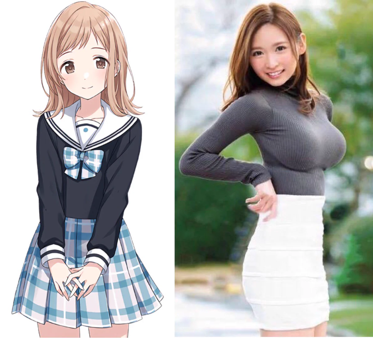 櫻木真乃と同じスリーサイズの芸能人を比べてみた結果ｗｗｗ差がえぐすぎるｗｗｗ