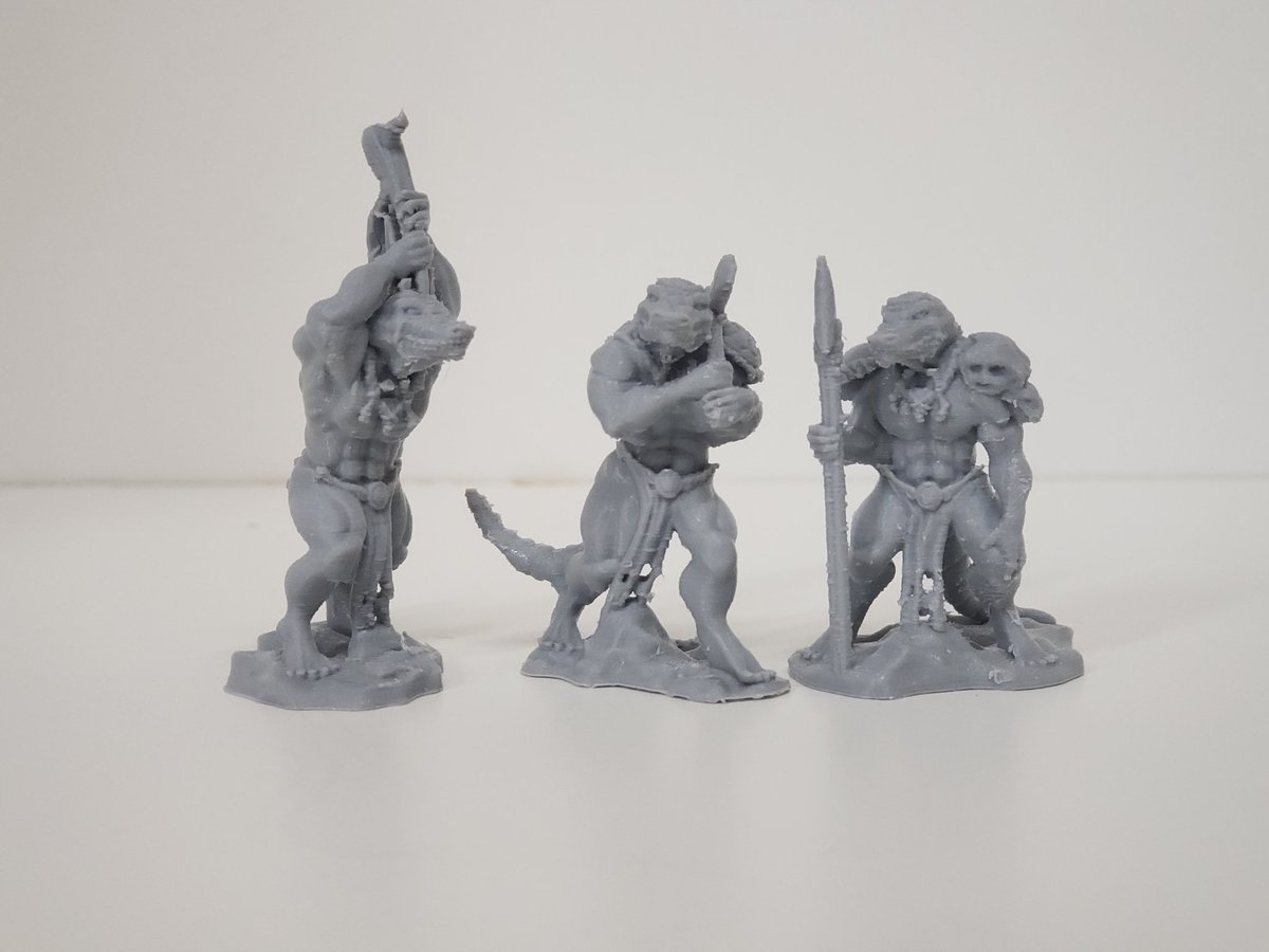 tb3dp's tweet photo. Picked up the #humblebundle filled with #fantastic #models, printed these #lizzard people first. It's going to be a journey to get everything printed. https://t.co/CHok9YgmT6