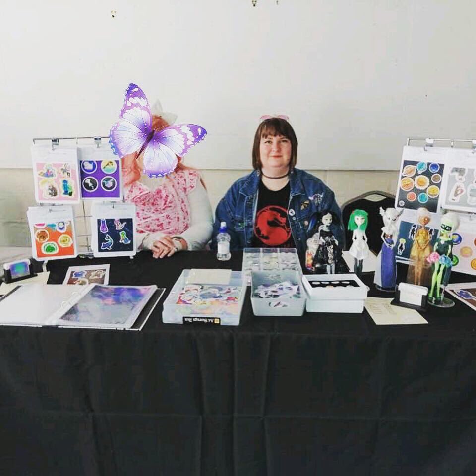 nebula_draws's tweet photo. Thank you to everyone who came along to @deecon2019 it was a blast and will defo be coming back again next year! If anyone missed us and wishes for commissions or any of our stock, please get in contact! 💜 https://t.co/wwUiCqq1Kx