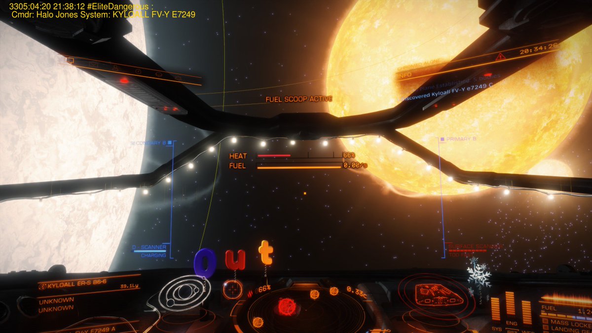 Cmdr_Halo_Jones's tweet photo. From Chromed Alone KYLOALL FV-Y E7249
: 3305/04/20 21:38:19 Solar research continues.. 'Fuel Scooping' #NOPE #NOPE #NOPE #Sidewinder #DistantWorlds2 #DWE2 #EliteDangerous https://t.co/xb9Jb2iP25