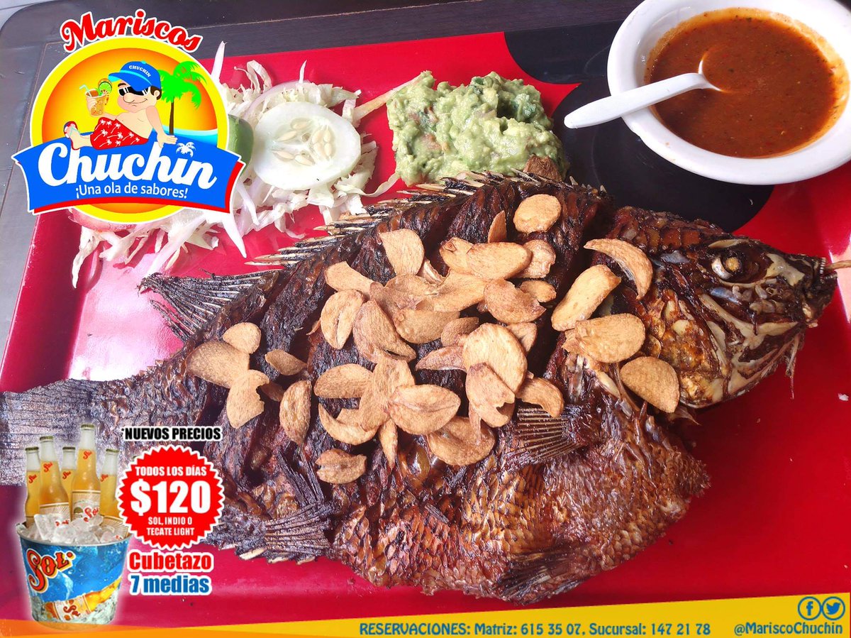 MariscoChuchin's tweet photo. No hay nada mejor que venir a probar nuestra rica #Mojarra al #MojoDeAjo éste #FinDeSemana en compañía de tu familia y amigos.👨‍👩‍👧‍👦😉
Ven, te esperamos.... recuerda pedir tu #PromoChuchin en #Cubetazo de #Cervezas bien frías 🍺😋 https://t.co/wo9Me4M6vS