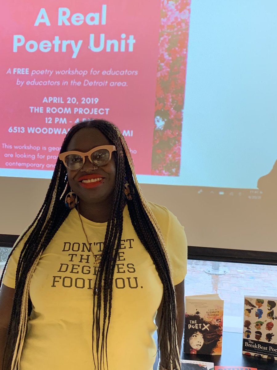 Detroitpworg's tweet photo. @brittanyroger_ prepping to lead “A Real Poetry Unit” for new and existing educators. #writingindetroit https://t.co/HrgcZMaW4Z