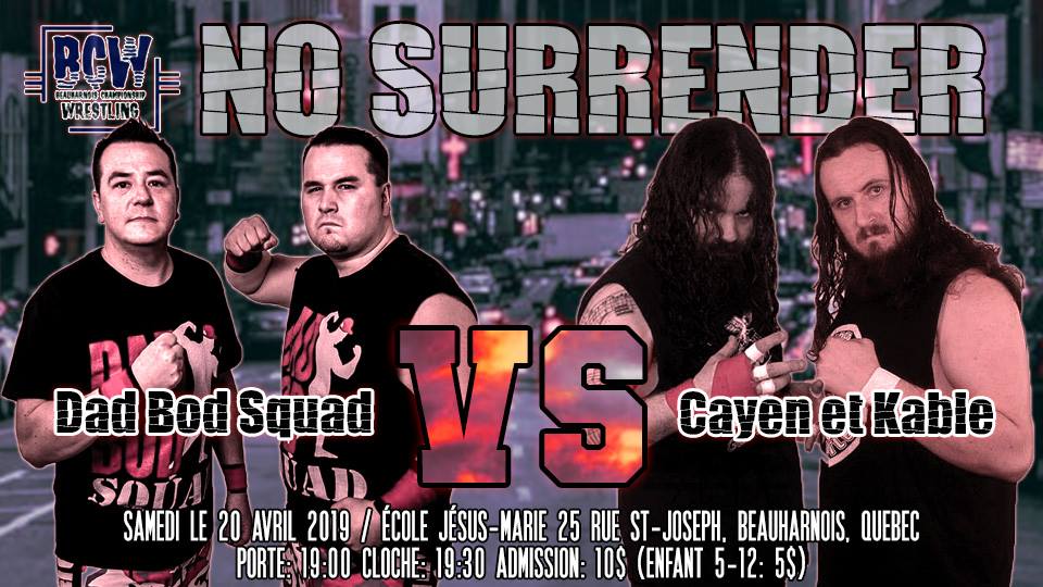 AlexanderKable's tweet image. TONIGHT. Cayen and Kable get revenge on the Dad Bod Squad. This is going to be a show stealer. You do NOT want to miss this one. #wrestling #prowrestling #beauharnoischampionshipwrestling