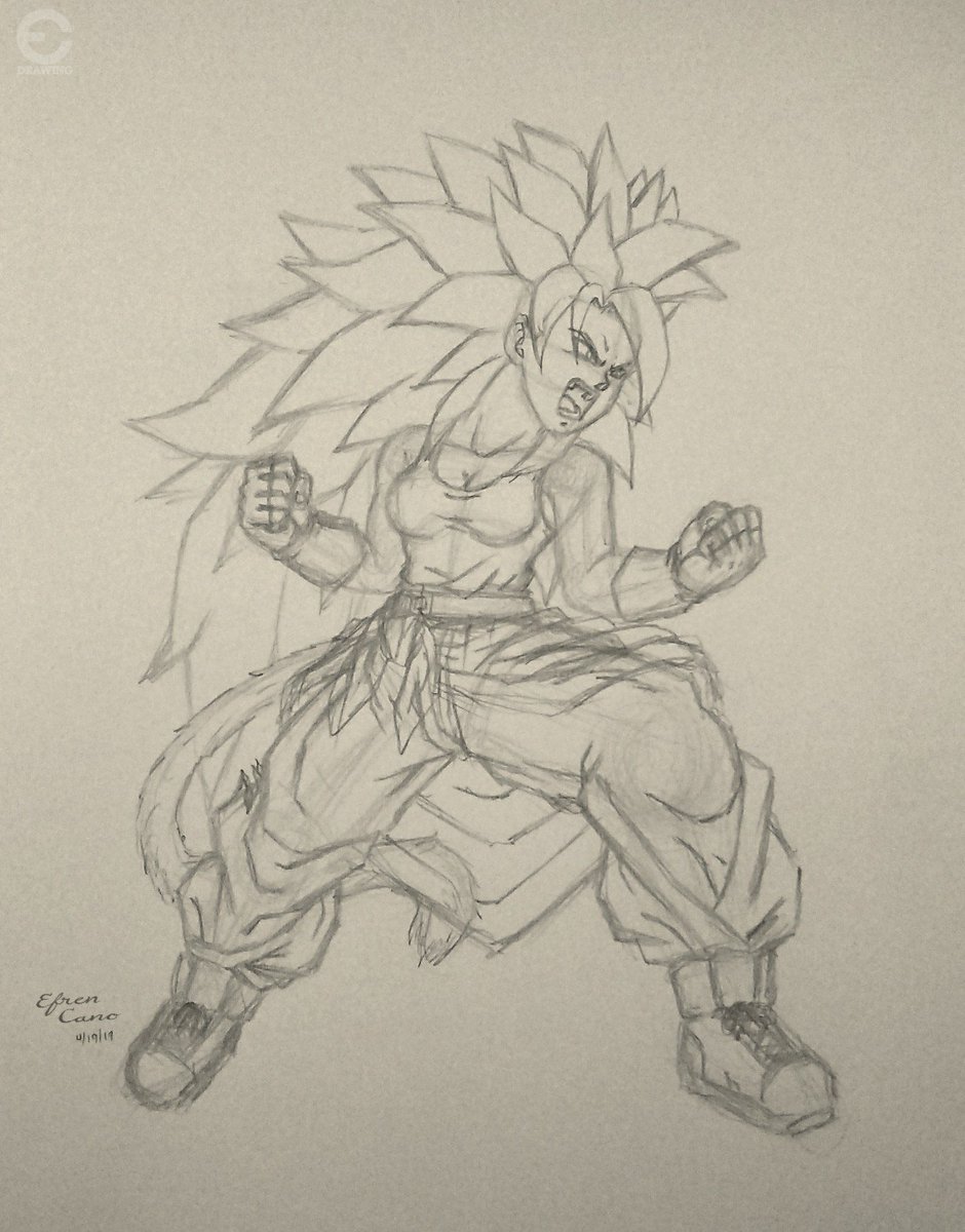 Drawing Kari Ssj3 (@InbetweenGamer's DBX2 OC) Process Video https://t ...