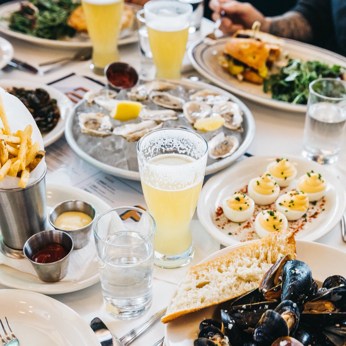 Sometimes a proper LUNCH requires all the things. (thanks for the lunchtastic pic <a href="/allagashbrewing/">Allagash Brewing Co</a> !) #lunch #woodfordfb #portlandmaine