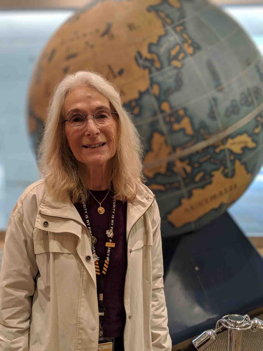 Have we mentioned how fantastic our volunteers are? On this #VolunteerAppreciationDay, we'd like to highlight one of our amazing Aviation Museum and Library volunteers! Terry is a former Pan American flight attendant and has volunteered at the museum for the last seven years.