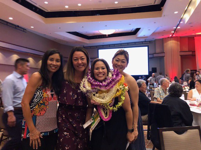staciekunihisa's tweet photo. What an absolute honor it is to be given this award. But this is not my award only. WE > ME and without a HUGE support system and the best staff EVER this wouldn’t have happened! Congrats to everyone at Kanoelani including our students and families!! @HIDOE808 #islandinsurance https://t.co/AKvM4LYXjU