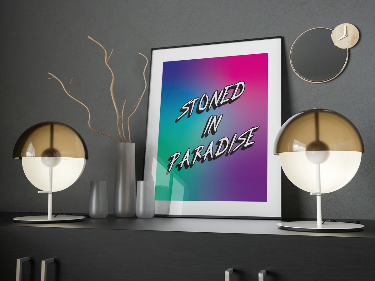 VeryNiceWords's tweet image. What better to celebrate 4/20 than listening to Milky Chance’s Stolen Dance and getting this psychedelic Stoned In Paradise Poster from our #etsy shop

#stonedinparadise #milkychance #stolendance #psychedelic #420 #music #songlyrics
@verynicewordsdesigns
 etsy.me/2VY5mgT