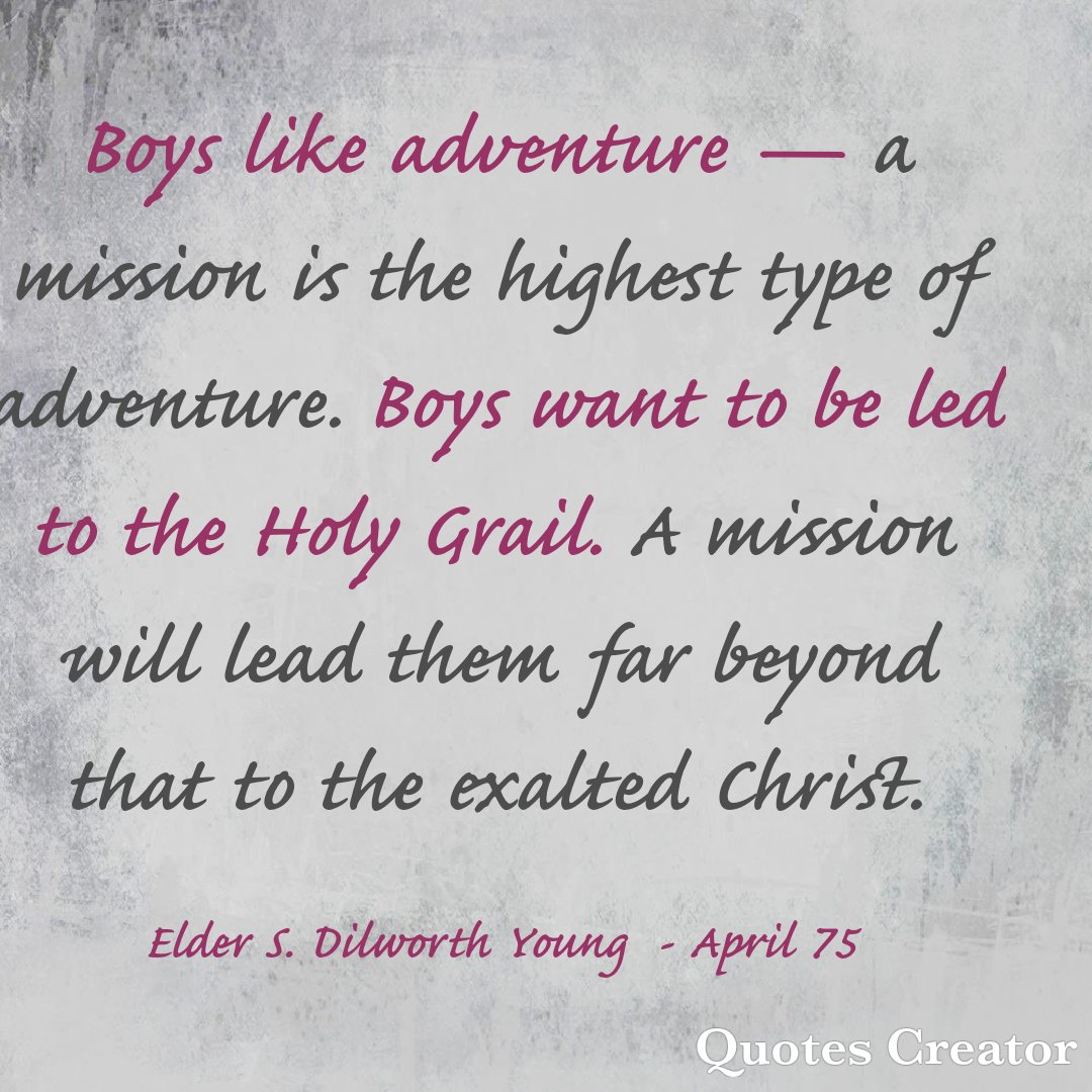 BabyBackSaint's tweet photo. Serving a mission helps young me in so many ways. #LatterDaySaint #OnAJourney #TwitterStake #GeneralConference #GenConf #April75 #ElderYoung #Mission #Adventure https://t.co/GPmiqtE9Xn