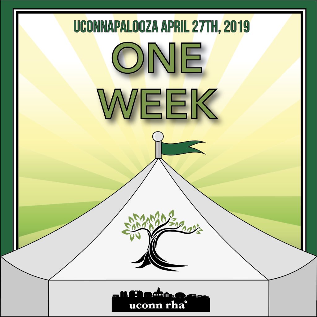 UConnapalooza is only ONE WEEK AWAY!!! Find us on Fairfield Way from 12-3pm next week with fun activities, food, and free swag items 🎉