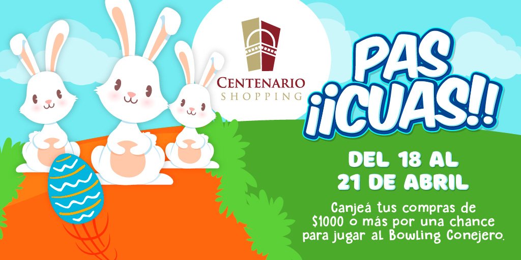 CentenarioShopp's tweet photo. ¡ULTIMO DÍA! Vení a jugar al Bowling Conejero🐰🎳

👉Registrate en el Centro de Informes con tu ticket de compra de $1000 o más, jugá y ganate vouchers con promos ¿Te lo vas a perder?🙌 https://t.co/lwQZJapQjX