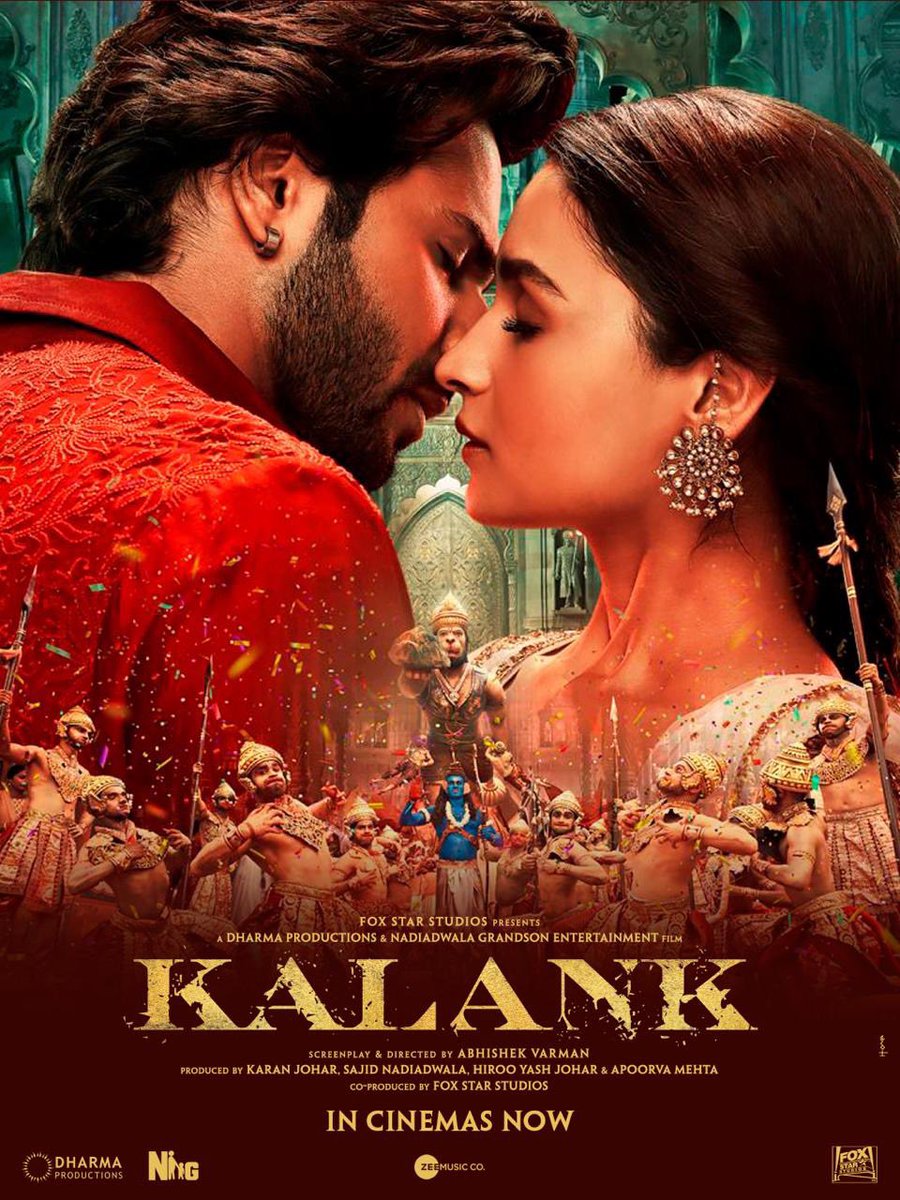 saadiawrites's tweet photo. Enjoyed watching #Kalank . Loved watching @Varun_dvn @aliaa08 together again. Great performances by both and #AdityaRoyKapoor @sonakshisinha @DharmaMovies https://t.co/nzTHF0HFBz