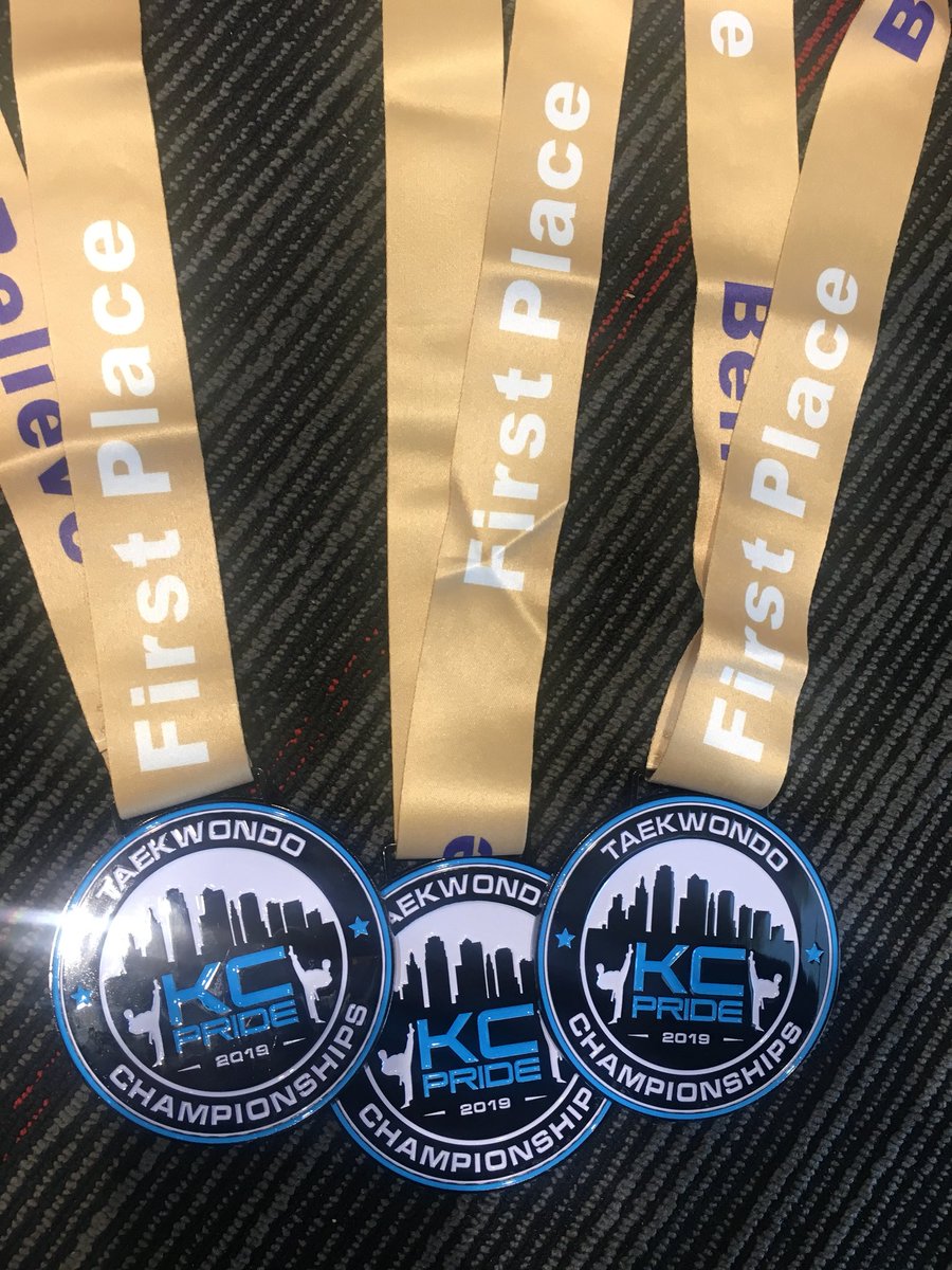 Bringing home the gold! Times 3! Clean sweep at the Kansas City Taekwondo Championships! 
🥇🥇🥇