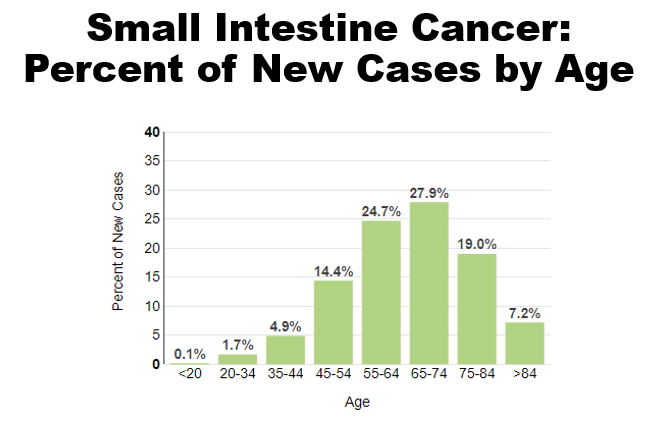 NCICancerStats's tweet photo. #SmallIntestineCancer is most frequently diagnosed among people aged 65-74. Visit our fact sheet to learn more about this #cancer type: https://t.co/anKQQqZC9T https://t.co/ZHgPqHgHcU