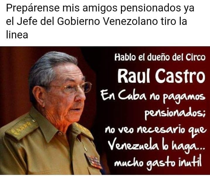 DolarToday's tweet photo. Raúl Castro ha ordenado. https://t.co/ro817ec08h
