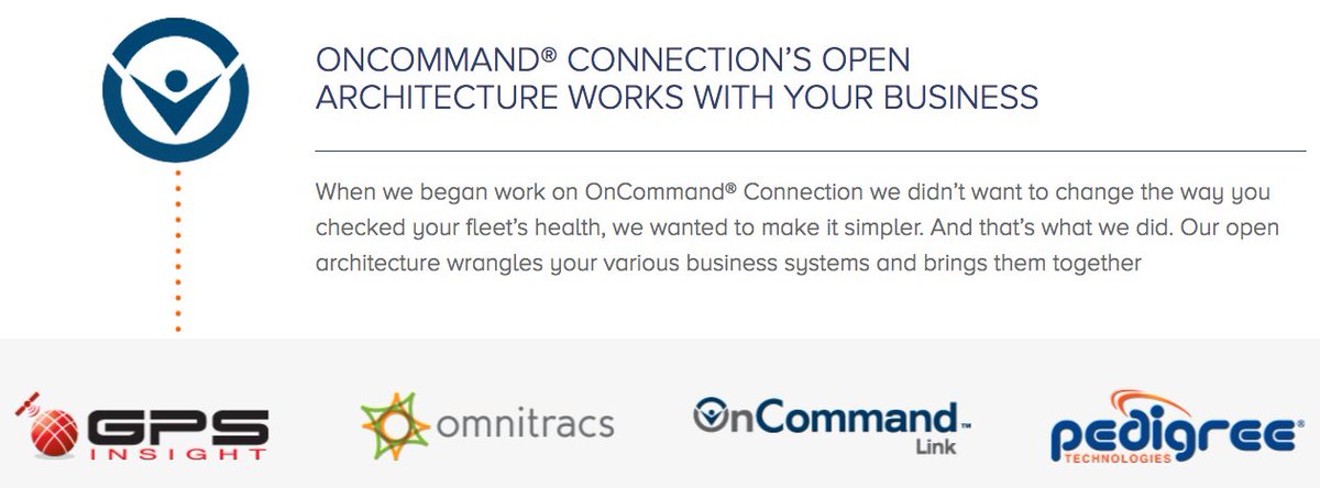 OnCommandConnec's tweet image. ONCOMMAND® CONNECTION WORKS WITH YOUR BUSINESS - Don&apos;t change the way you check your fleet’s health, make it simpler. Our open architecture wrangles your various business systems &amp;amp; brings them together. Learn more at bit.ly/OCCWebsite