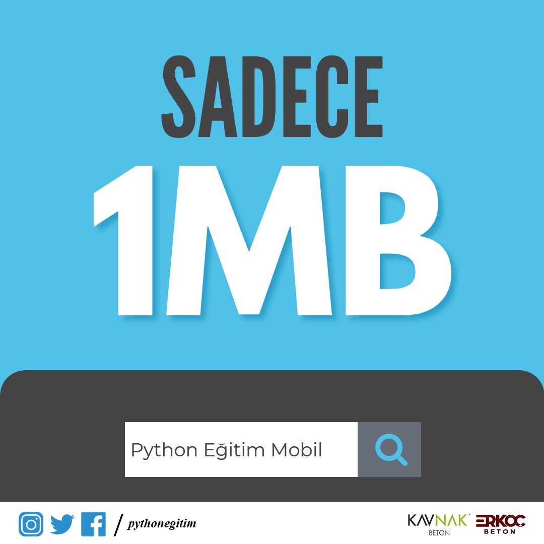 pythonegitim's tweet image. Sadece 1MB olan Python Eğitim uygulamasını mobil cihazına Google Play Store üzerinden  yükleyebilir ve platformumuzdan faydalanabilirsin. Durma hemen bağlantıya tıkla ve cihazına uygulamayı yükle.

Uygulamamızın boyutu sadece 1MB!
#PythonEğitim #Python #Pythondersleri #yazılım