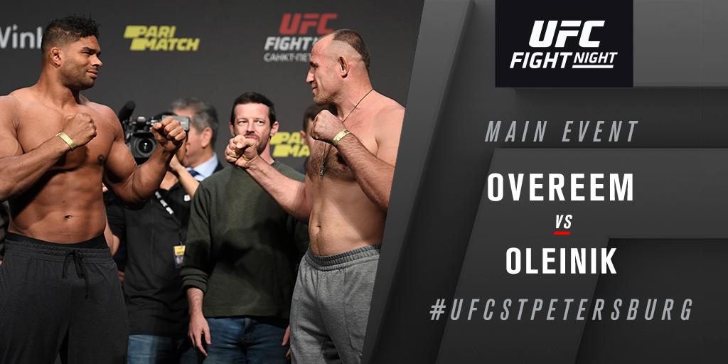 UFC Fight Night 149 'Overeem vs. Oleynik' - Play by Play Updates & LIVE Results -