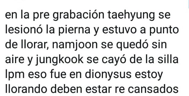 sarahis_cabezas's tweet photo. #BreakForBts Los chicos se han sobreesforzado, todavía le quedan demasiadas fechas promocionales, ademas justo luego tienen el nuevo tour, y ya estan mostrando signos de fatiga,por favor denles un descanso @BTS_twt @bts_bighit @aegyo__BTS @BigHitEnt https://t.co/HaEnfaA7zv