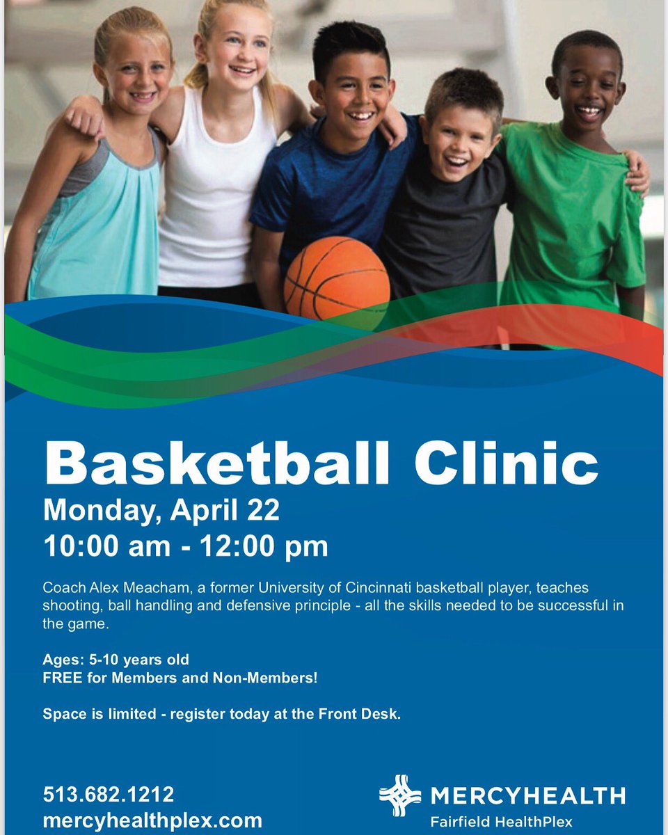 Excited that I have the opportunity to give back and run a FREE basketball clinic this Monday for boys and girls ages 5-10 at the Mercy Health Plex Fairfield. Please call number on flyer to register. It’s FREE for any kid that wants to participate!