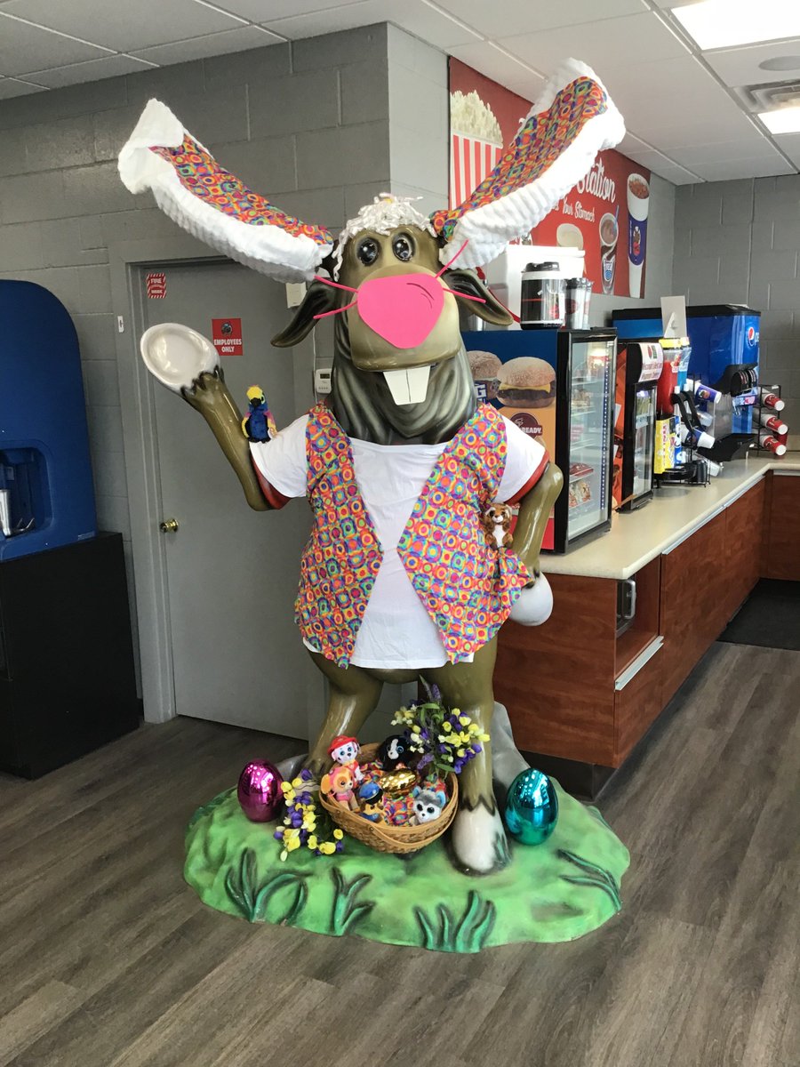 MickeyMoose2015's tweet photo. The Moose always admired the bunny's gig. Welcome the Easter Moose! 

Check him out if you are anywhere near Mickey Mart in Green Springs, OH! Send us your photos! #mewithmickey #themooseisontheloose #mickeymart https://t.co/73IeKIL7BU