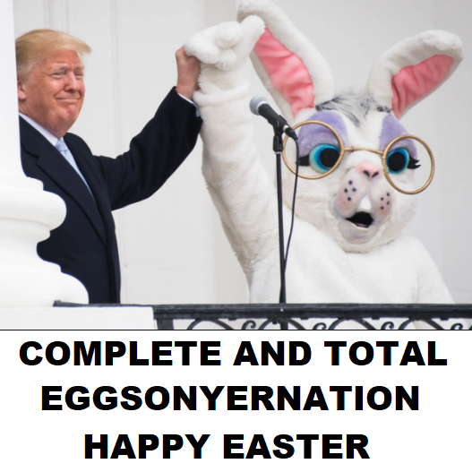 CynTigen's tweet image. How do you interpret this meme? Perceptions can be exploited through subtle triggers to influence beliefs or simply to cause chaos. #hackingthehuman #TrumpRussia #TheMuellerReport #ObstructionOfJustice #CompleteExoneration #RussianInterference #Trump #EasterBunny #disinformation
