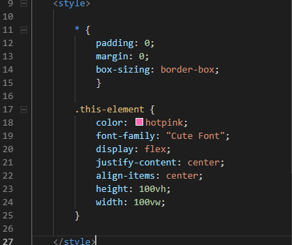 reallycoolcoder's tweet photo. My favorite way to center something on the page without any scrollbars. Also cute font really is super cute. ☺️
#code #codeNewbie #flexbox #womenwhocode #showmeyourcode https://t.co/ijyItIdNaR
