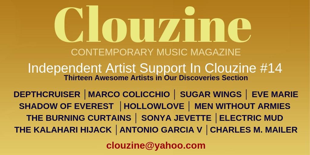 <a href="/clouzine/">CLOUZINE™ Independent Online Music Publications</a>'s #SupportOfIndependentTalents #ThirteenArtists
<a href="/KalahariHijack/">The Kalahari Hijack</a> @sessionguitar75 <a href="/SonyaJevette/">Sonya Jevette</a> @BurningCurtains @Electricmudd <a href="/hollowlovemusic/">HOLLOWLOVE</a> <a href="/depthcruiser/">depthcruiser</a> @sugarwingsmusic @ColicchioMarco @MenWithoutArmys <a href="/ShadowofEverest/">Shadow of Everest</a> #CharlesMMailer @evemariemusic #RETWEEET Pls