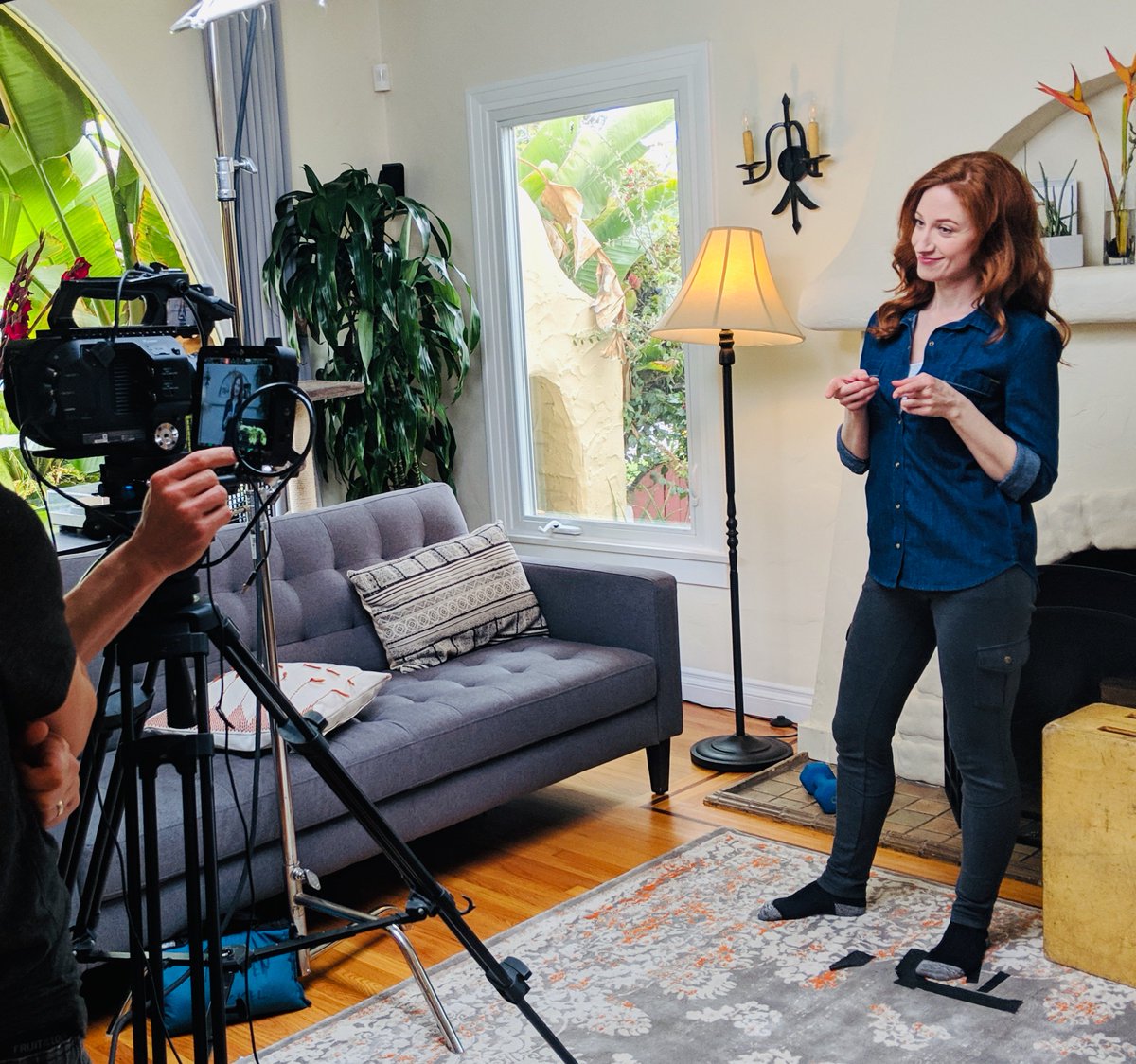 BekkaPrewitt's tweet photo. Me being a dork on set as usual. ;) Happy to book this cute little web spot for Thiby T-shirts and get to work with talented @malcolmguess & his team! #actor #acting #commercial #webcommercial #LosAngeles #Hollywood #production #actorslife #Grateful #yaygod https://t.co/n0Bg8cPH1k