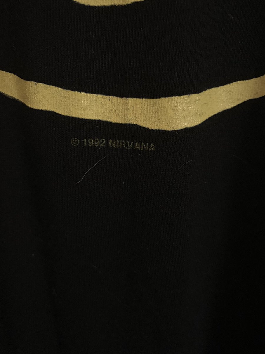 fankell101's tweet photo. I got an original 1992 Nirvana tour band tee today and honestly never been happier https://t.co/8dWkp3EUrr