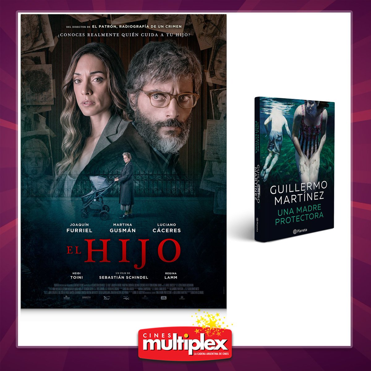 📣 #Sorteamos un libro 📕 
🎬 #ElHijo #Estreno 2 de mayo
Con #JoaquinFurriel #MartinaGusman y #LucianoCaceres 

1 Seguinos en <a href="/MultiplexCines/">Multiplex Cines</a>
2 RT y etiquetá a un amigo
3 Comentá en qué complejo retirarías el premio! Canning, Belgrano, Pilar o Lavalle
Sorteo 26.4