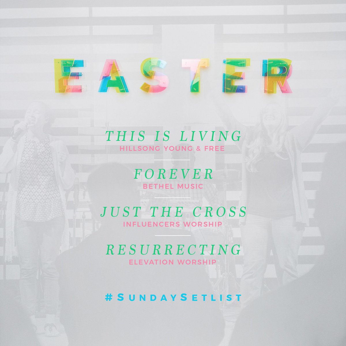 CrosspointWC's tweet photo. We can't wait to worship with you tomorrow! See you at 10:30am! #SundaySetlist #CrosspointWC #Charlotte #church #UniversityCity #UNCC #Easter https://t.co/PpVQYC1rpZ