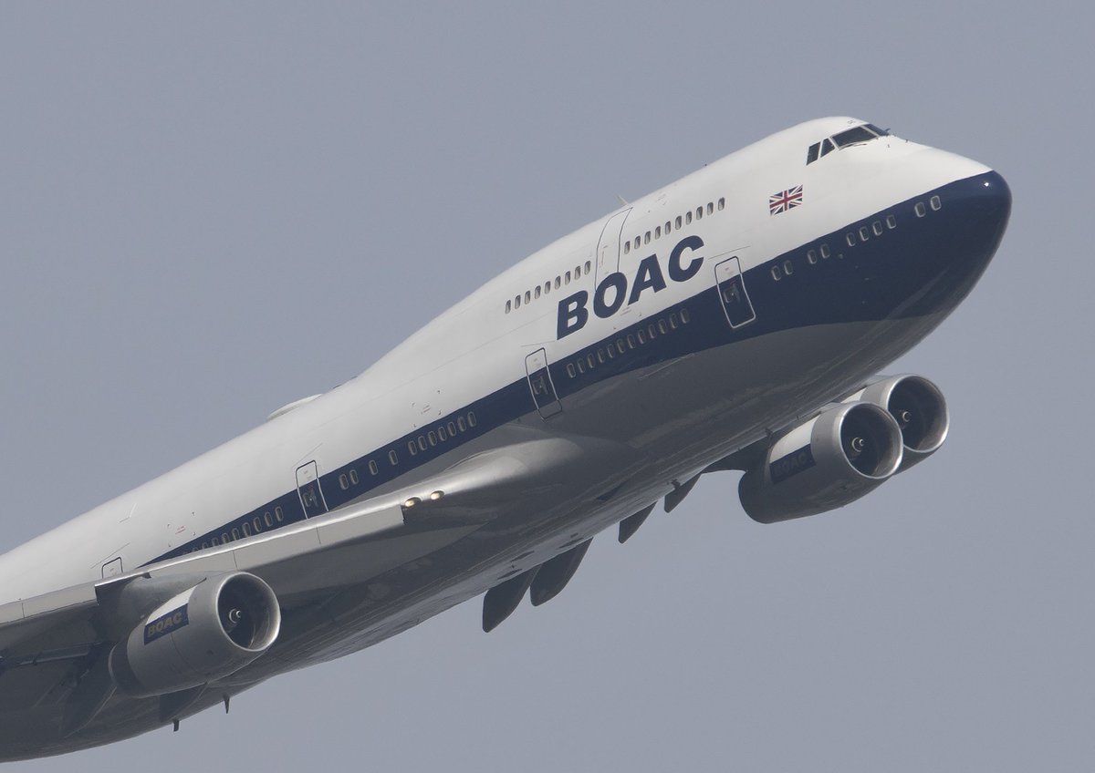 BmthChris's tweet photo. @BAretrojets  G-BYGC powering out of London Heathrow airport on Thursday 18th April #BOAC #BA100 @British_Airways https://t.co/mNYhIhqUug