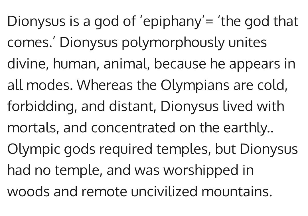3-Dionysus lived with humans, having a spiritual contact with him through rituals.BTS are humble Kings. PERIODT.Concerts and lives/logs... Bond us to them.Also tae's stare can possess anyone and cause not only madness but death too 