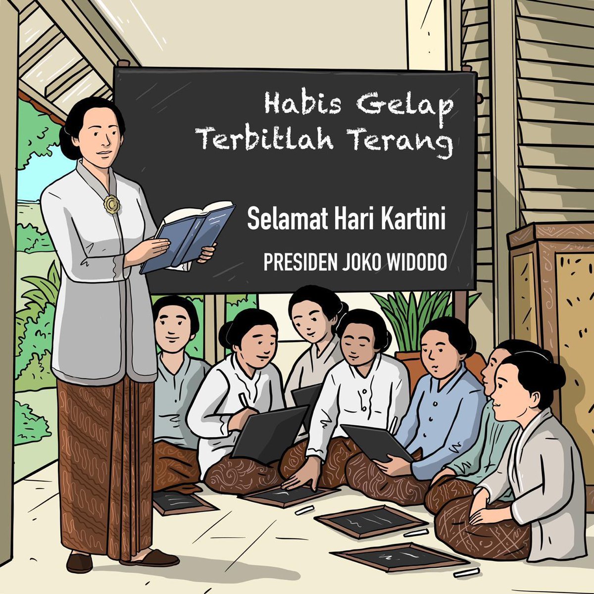 Untuk perempuan-perempuan Indonesia, para ibu bangsa: mari terus menggelorakan semangat juang Ibu Kartini. 

Semangat juang untuk membangun keluarga, masyarakat, bangsa, dan memajukan generasi penerus.