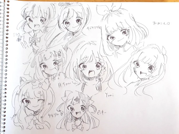 好きなVTuberをうる覚えで描いてみたのと、お手手の練習٩(ˊᗜˋ*)و 