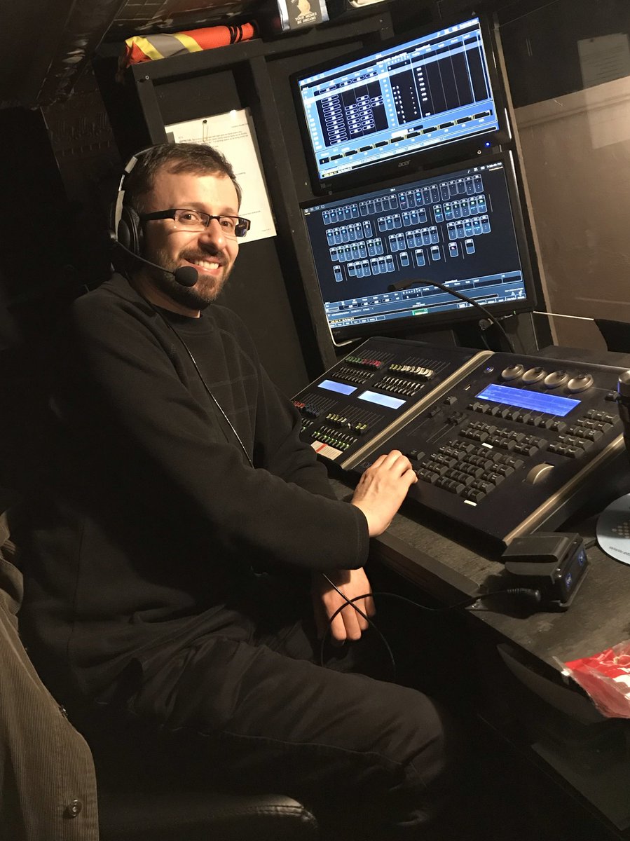 jpantonacci's tweet photo. Getting a new perspective on the @LighthouseLFT Community Show as lighting operator for The Wizard of Oz. Three shows in and I’m feeling at home in the tech booth! (Don’t worry, I’m being supervised by a professional.) #NewSkills #ShowBlacks #LetThereBeLight https://t.co/z9aPViAIS5