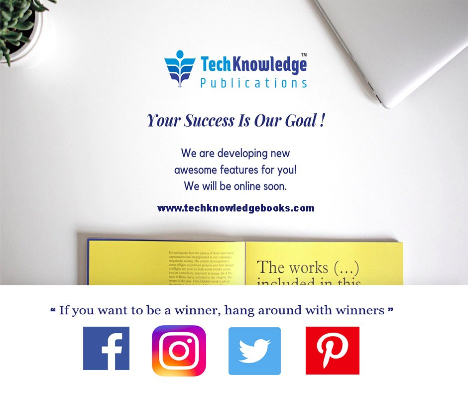 TechknowledgeP's tweet image. Techknowledge Publications Website is under construction ! we are working very hard to give you best experience on our new website. For more updates follow us on social media.