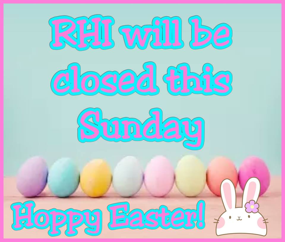 RockyHillInn's tweet photo. RHI will be closed tomorrow (Easter Sunday), so the staff may also enjoy the holiday with their families.
#ClosedEaster #rhi https://t.co/BfCL5ZDdyI