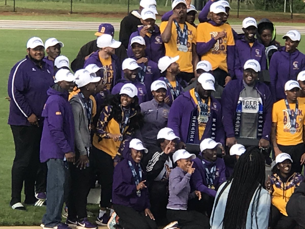 chemamy's tweet photo. 2019 SIAC Conference Men’s Track and Field Team Champions!!!!!! The Benedict women won too!!! https://t.co/0aLyKN58TJ