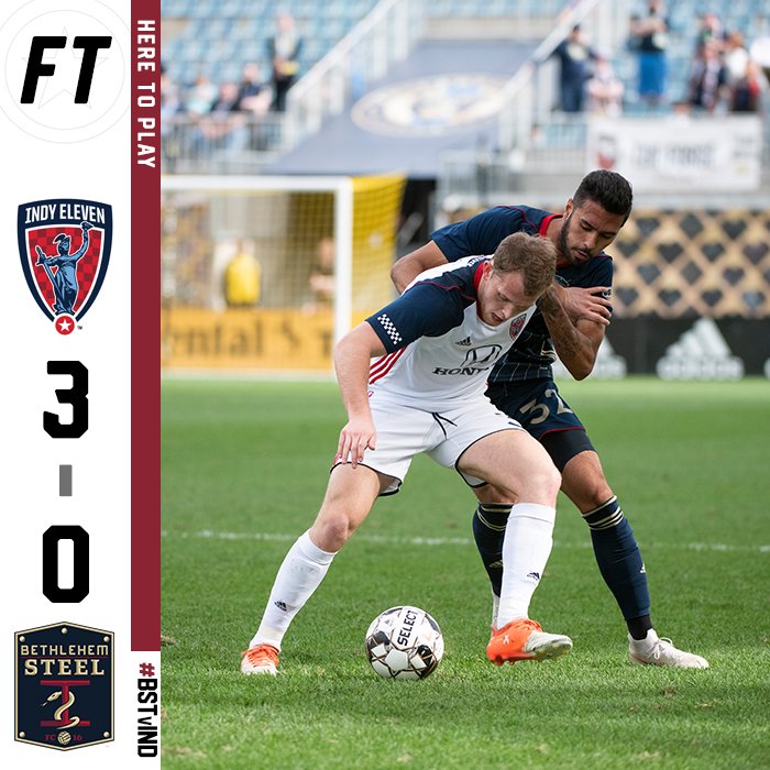 IndyEleven's tweet photo. ⌛️ FULLTIME | Game. Set. Match.

🔵0-3⚪️
#BSTvIND | #HereToPlay | #IndyForever https://t.co/061WzqTKdQ