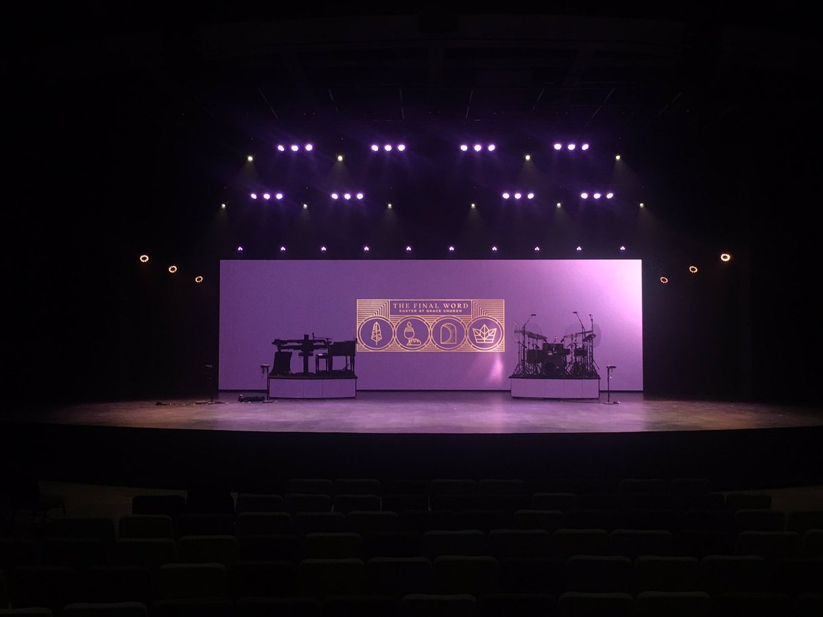 waveavl's tweet photo. The @gracechurchlive stage redesign ready for Easter 2019!! https://t.co/lru64HCabw