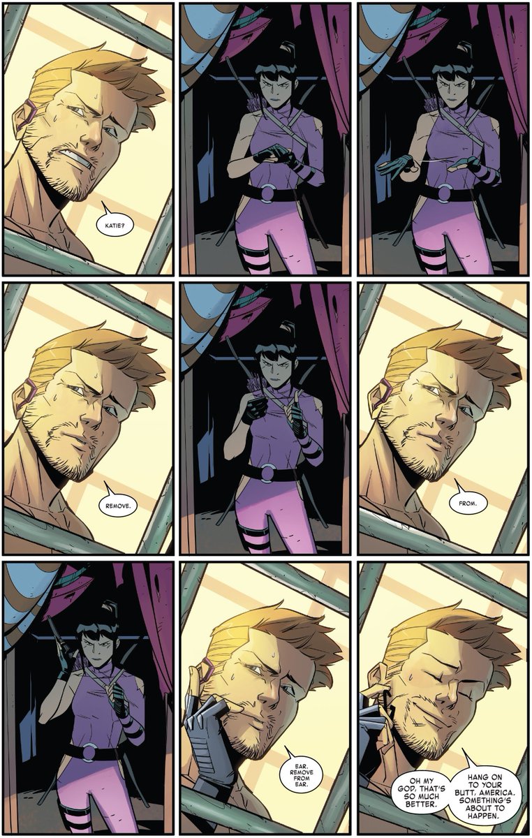 Fortunately, Fraction/Aja's Hawkeye became so popular that now Clint's deafness is shown in many series after that one, such as Hawkeye vs. Deadpool, All-New Hawkeye and the latest West Coast Avengers run.Thanks, bros!