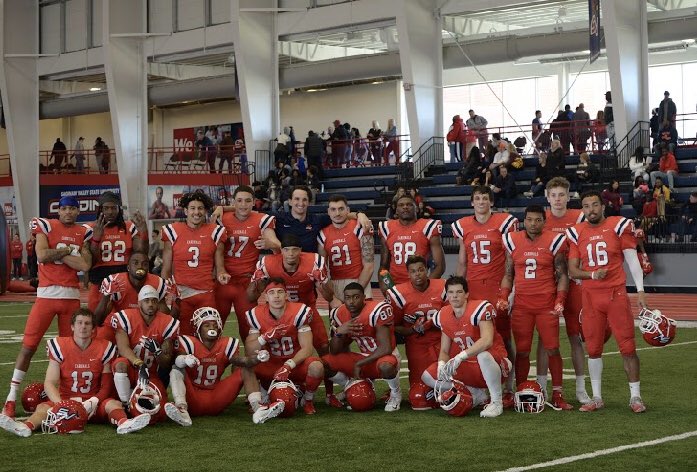 rbrady1313's tweet photo. SV Spring Game Final: 48-47 Red Team Wins on a last second Fieldgoal!  Unreal energy and atmosphere in the Indoor.  Over 1000 in attendance.  Thanks to all recruits, signees, alums, family &amp; friends for coming out!  It was a great day to be a Cardinal!  #EarnIt #VictorsEdge https://t.co/HLy84VCU1i