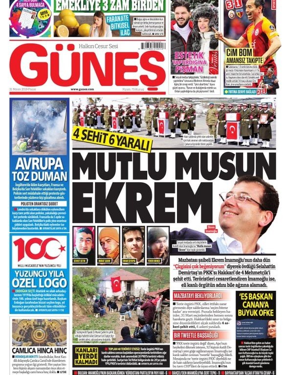 Yazıp yazıp sildim, 4 Şehit var ve bunu Ekrem İmamoğlu'na saldırmak için Allahın bir lütfu olarak görüyorlar. Bunların zerre kadar Vatan ve Asker sevgisi yok.