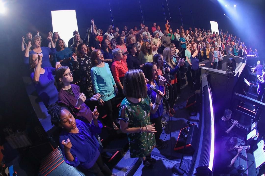 CBCSocial's tweet photo. 🎶 You're the name above all names- worthy of our praise- and my heart will sing, “How great is our God” 🎶 #cbceaster19 https://t.co/MNpoZf7rcw
