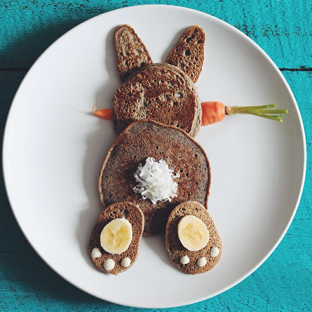 XpeedFitness's tweet photo. Happy Easter to you and yours.
Here's some Easter Sunday breakfast inspiration. Tag someone who should be making these for you today. 
📸 via @hotforfood 
#Easter #bunnypancakes #healthy https://t.co/xeFyz58glK