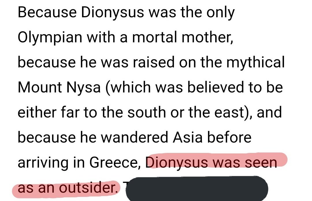 BTS also relates to Dionysus on a more personal level :1-Although part of the 12 Gods of Olympus, Dionysus is seen as an outsider.----- because of 2 reasons( check next tweet)-----And Although BTS is part of the kpop industry, they are seen as outsiders.